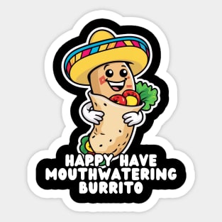 Happy Burrito Time Sticker